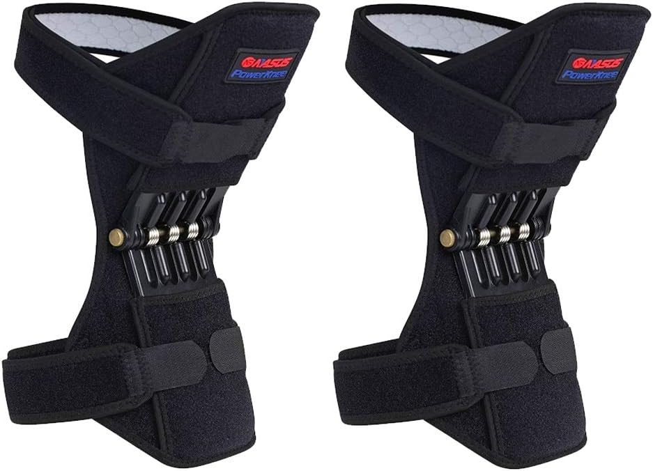 YYZC 2pcs Breathable Non-slip Knee Booster Joint Knee Support Brace Kneepad Sports Climbing Training Squat Patella Protector Powerleg