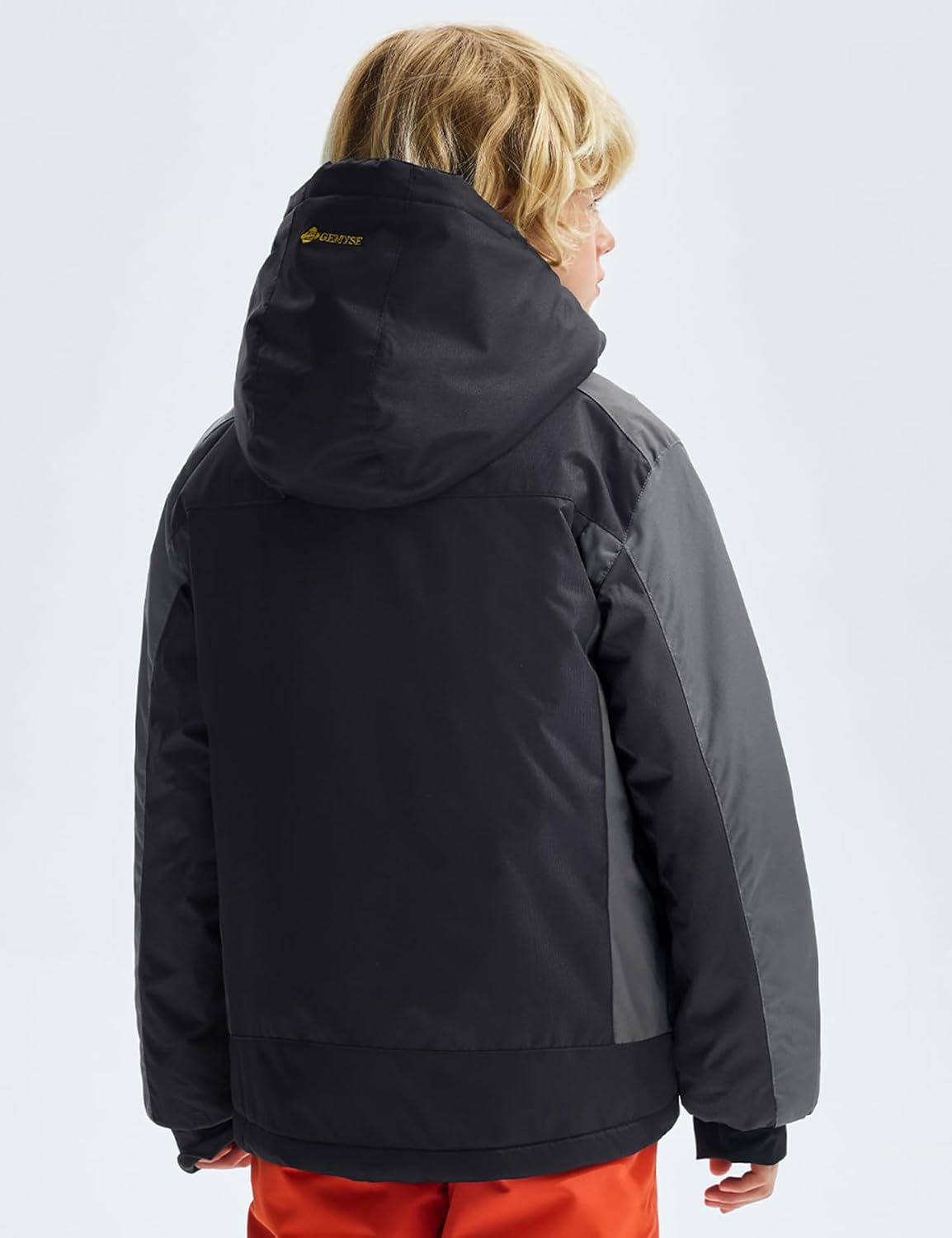 GEMYSE Boy's Waterproof Ski Snow Jacket Hooded Fleece Lined Windproof Winter Jacket - Image 3
