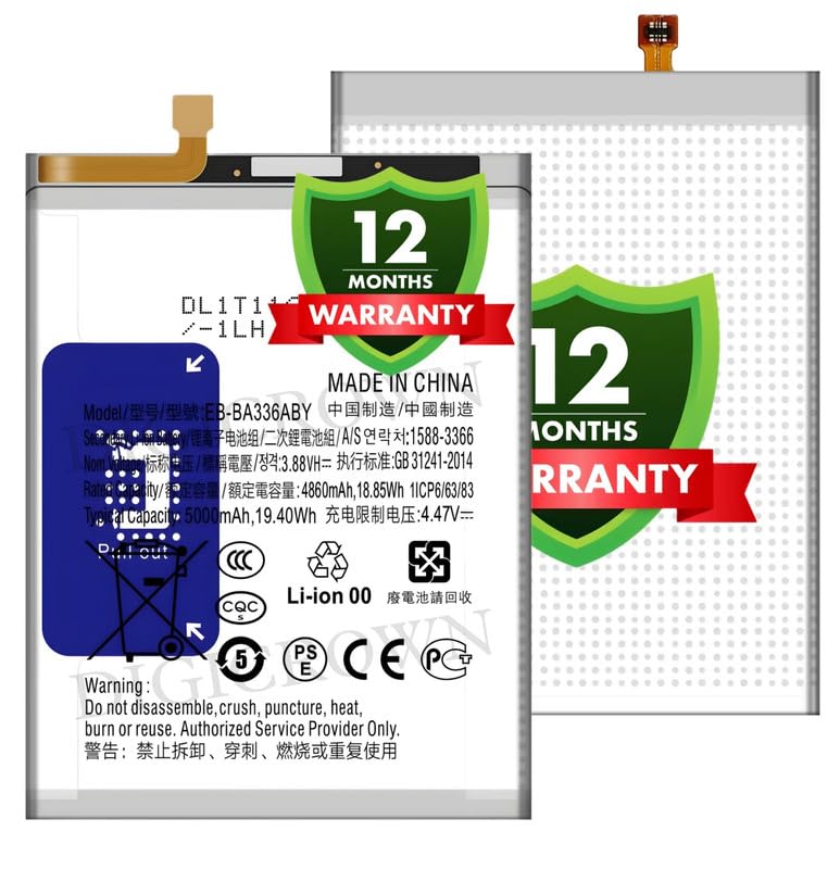 Image of Original EB-BA336ABY Battery Compatible for Samsung Galaxy A53 5G - (5000mAh) - 1 Year Warranty DF7
