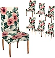 Vista 42 de CAPSCEOLL Fundas para Sillas De Comedor 4, Funda elástica para silla de comedor, lavable de elastano, fundas para sillas Parsons de cocina, Fundas