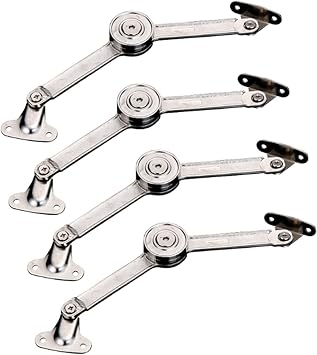 Hinges 4Pcs Hydraulic Randomly Stop Hinges Kitchen Cabinet Door Support Rod Adjustable Hinge Furniture Wardrobe Lift Up Flap Stay Hardw