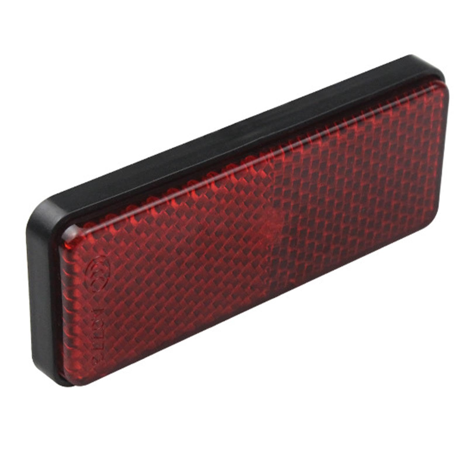 Réflecteur Arrière Moto Rectangle Rouge - 8,5 X 3,5 Cm - Support à Vis - Améliore La Visibilité Nocturne