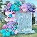 DNBOD Mermaid Party Balloon Arch Kit, 154Pcs Green Purple Little Mermaid Party Decorations Balloon Garland, Under the Sea Summer Birthday Party Supplies for Girls