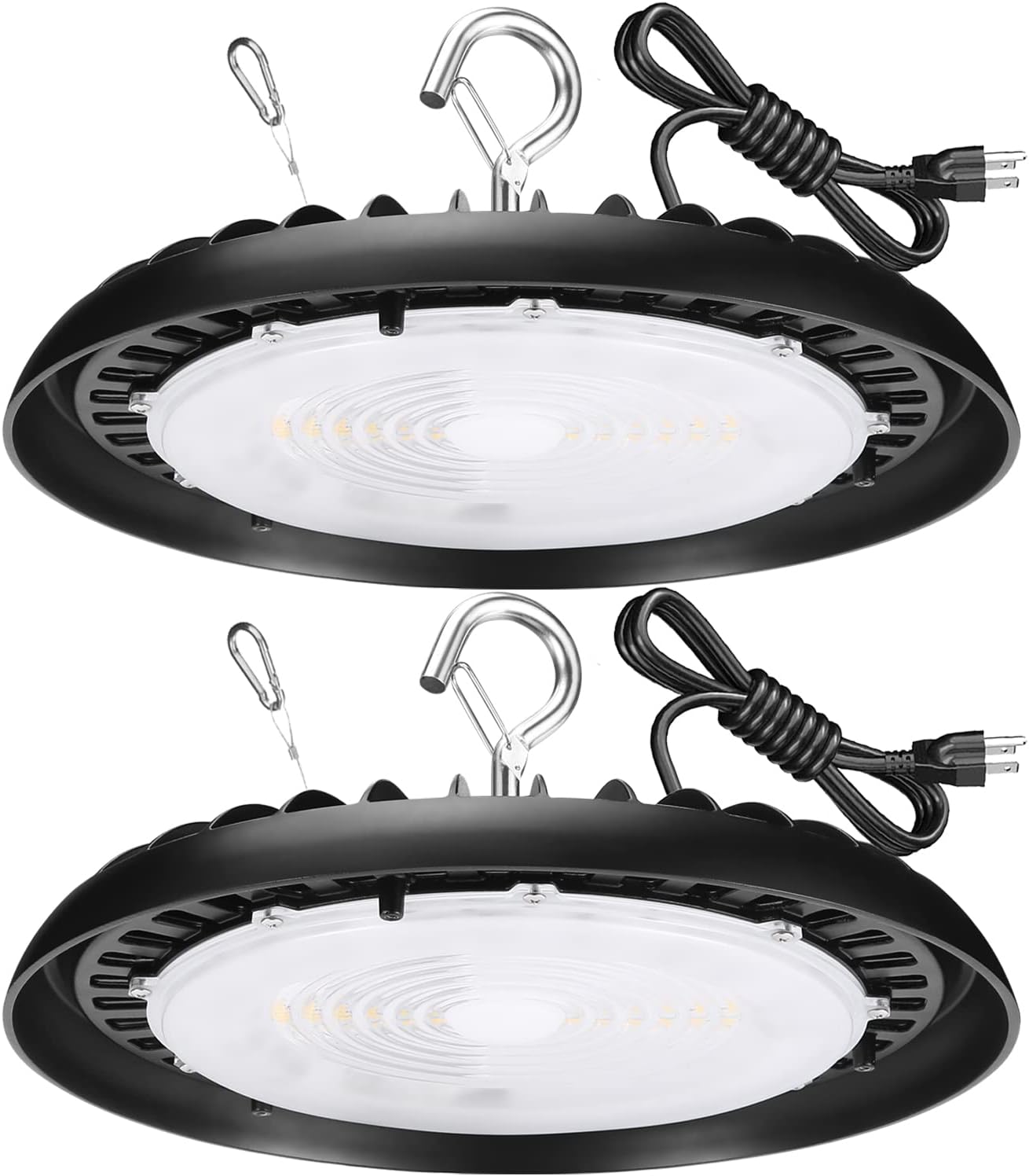 2Pack 200W LED High Bay Light Fixture for Warehouse, 120V 5000K ...