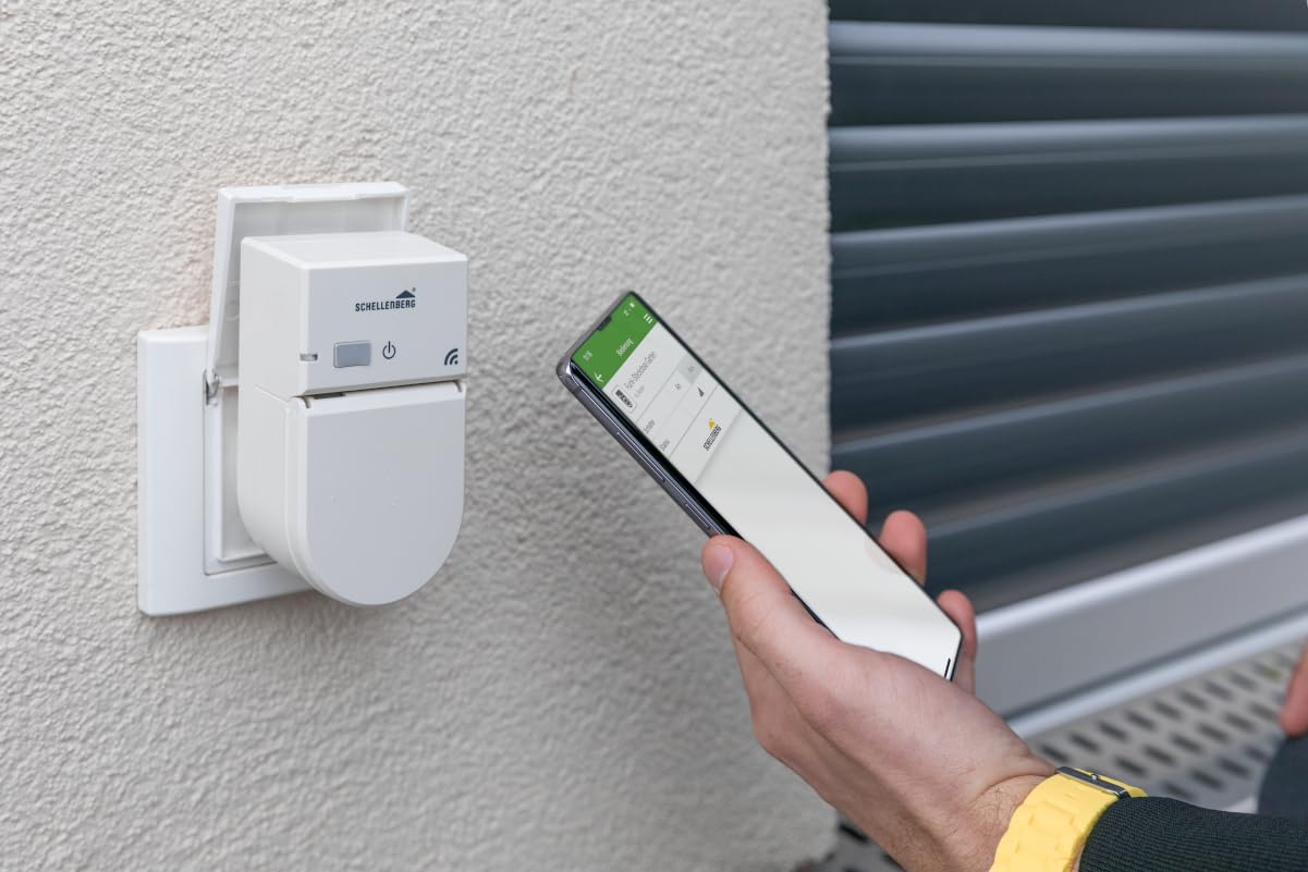 Schellenberg 20034 - Presa radio Smart Home per esterni, colore: Bianco
