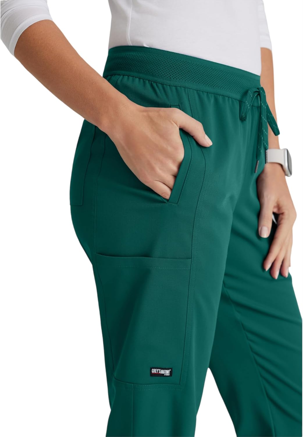 BARCO Grey's Anatomy Spandex Stretch Direct - Dash Scrub Jogger for Women, Elastic Waist Yoga Style Women's Scrub Pant - Image 2