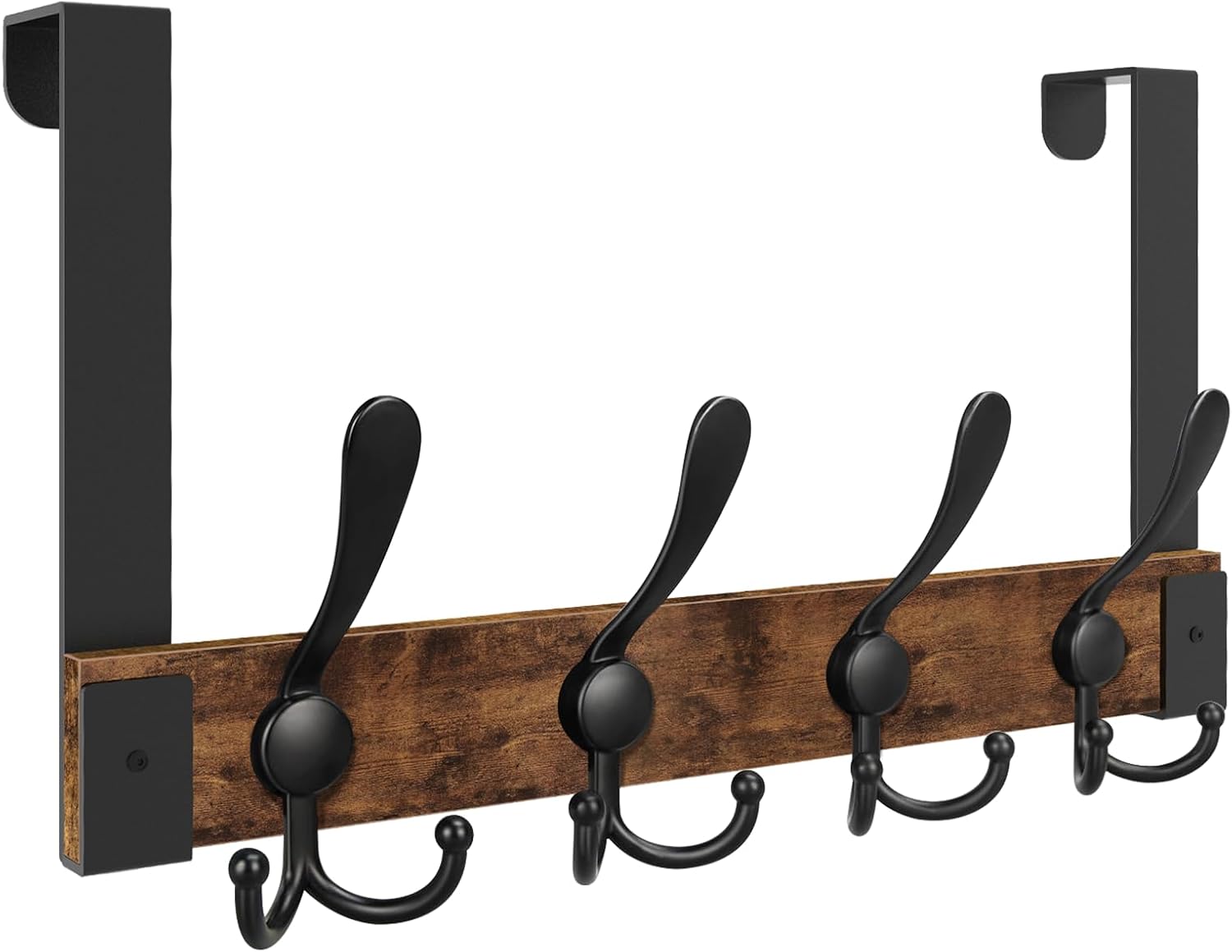 Homode Over The Door Hooks for Hanging, Heavy Duty Wood Over Door Hanger Hook, Over The Door Towel Coat Rack for Bathroom, Back of Door Hooks for Hanging Towels, Clothes, Hats, Rustic Brown Black Homode Over The Door Hooks for Hanging, Heavy Duty Wood Over Door Hanger Hook, Over The Door Towel Coat Rack for Bathroom, Back of Door Hooks for Hanging Towels, Clothes, Hats, Rustic Brown Black