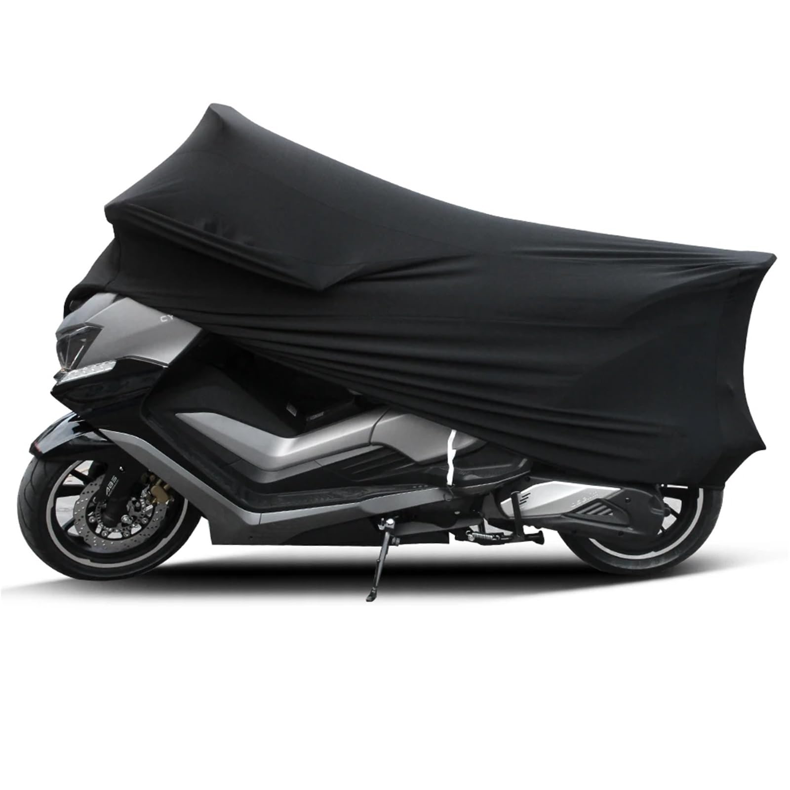 Housse de protection universelle en tissu élastique pour moto, scooter, vélo - Résistante à la poussière - Pour intérieur et extérieur - Noir - Taille XL de 201 à 210 cm