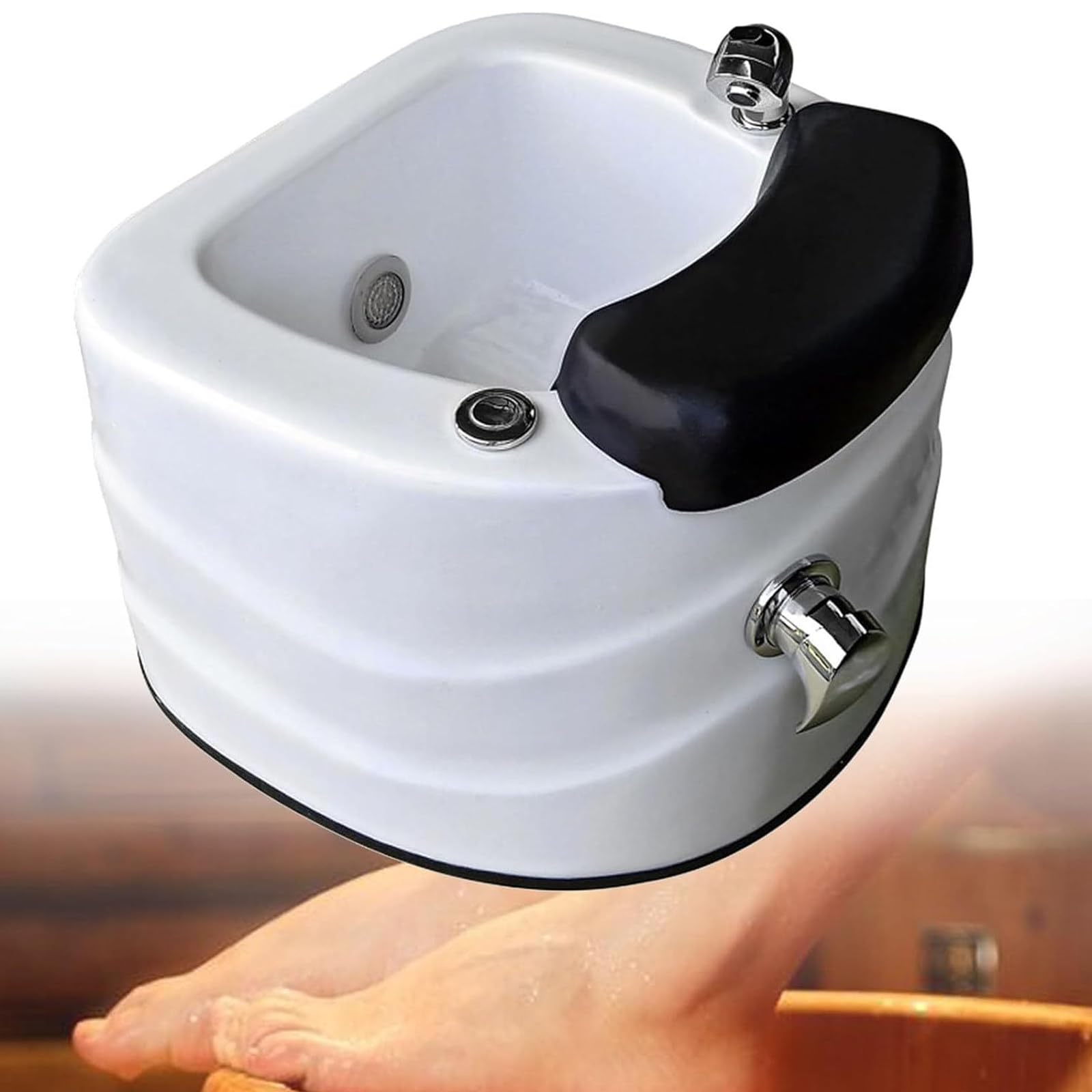 Przenośna wanna do pedicure SPA - relaksująca wanna do stóp SPA z krzesłem akrylowym, prysznicem do mycia i masażu - do domu i salonu - miska do pedicure z wanną,B