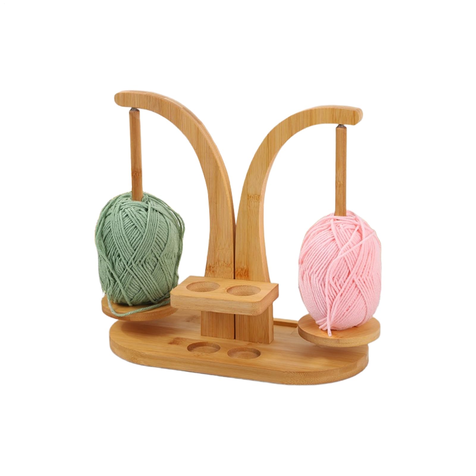 Bobinette à laine pour crochet rotative à double broches