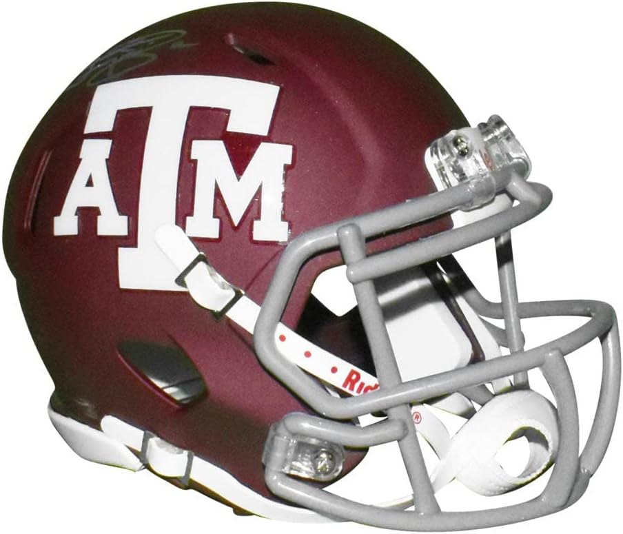 Johnny Manziel Autographed Texas A&M Mini Speed Helmet - Hand Signed & JSA Authenticated : Collectibles & Fine Art