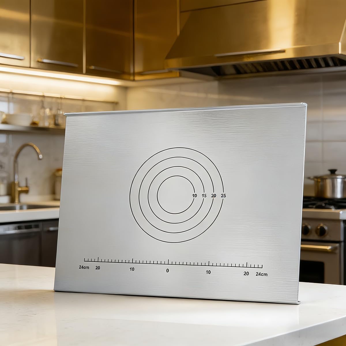 100% Pure 316 Stainless Steel Cutting Boards, Chopping Boards For Kitchens, Large 316 Stainless Steel cutting board with lip. Size Dimensions: Approx. 35.43 in L × 22.83 in W × 0.079 in Thickness