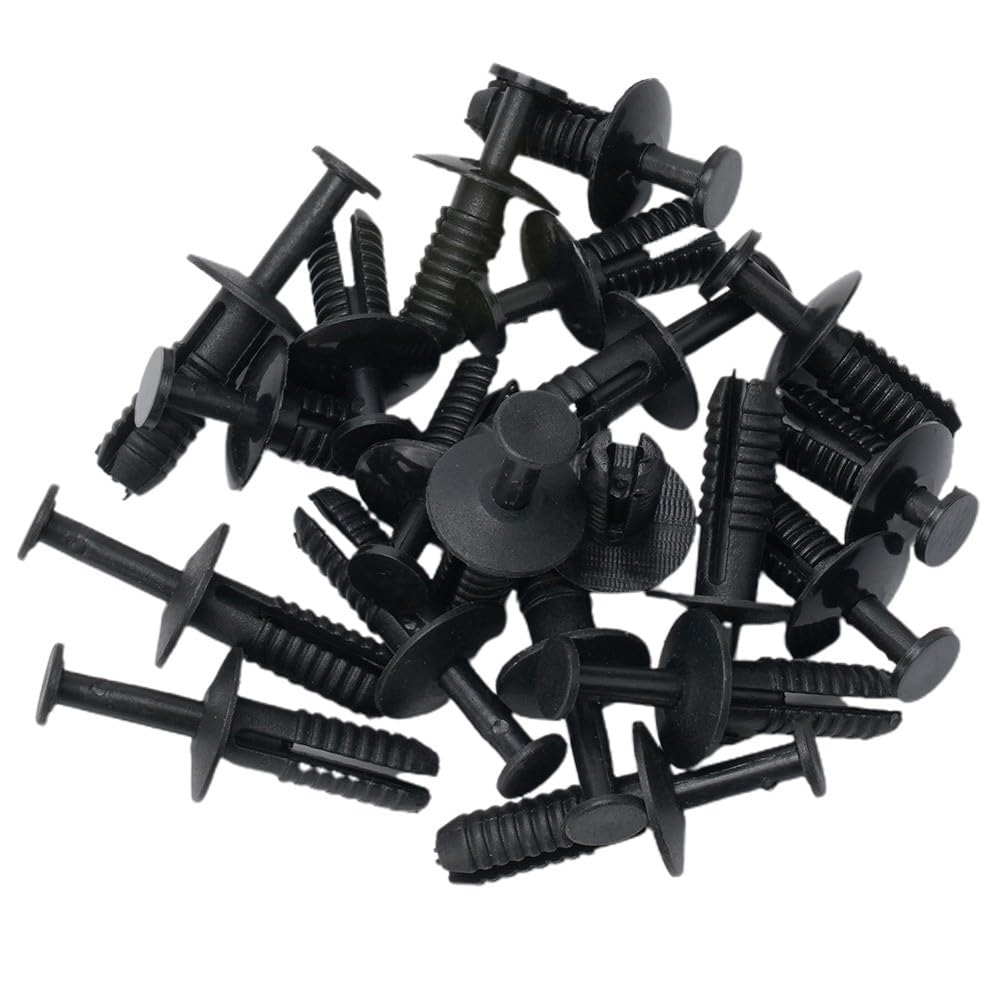 Lecreatekit Clip di fissaggio a pressione, rivetti espandibili per BMW E30 E39 E46 E53 E60, fissaggio in plastica nera, confezione da 20