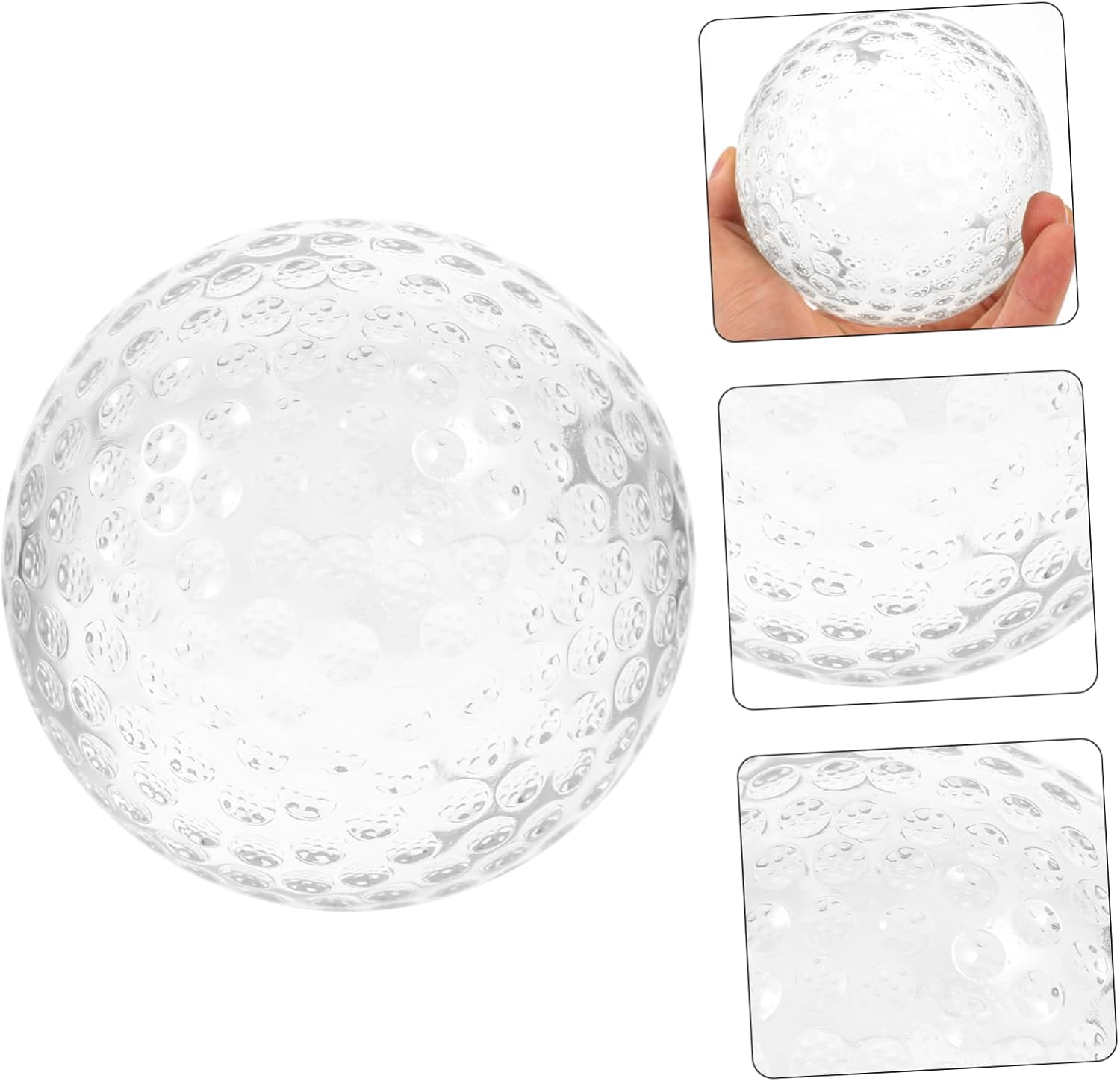 BESTYASH Glass Ball Ornament Golf Ball Model for Tabletop Decor Stylish Crystal Sphere for Living Room for Family and Friends