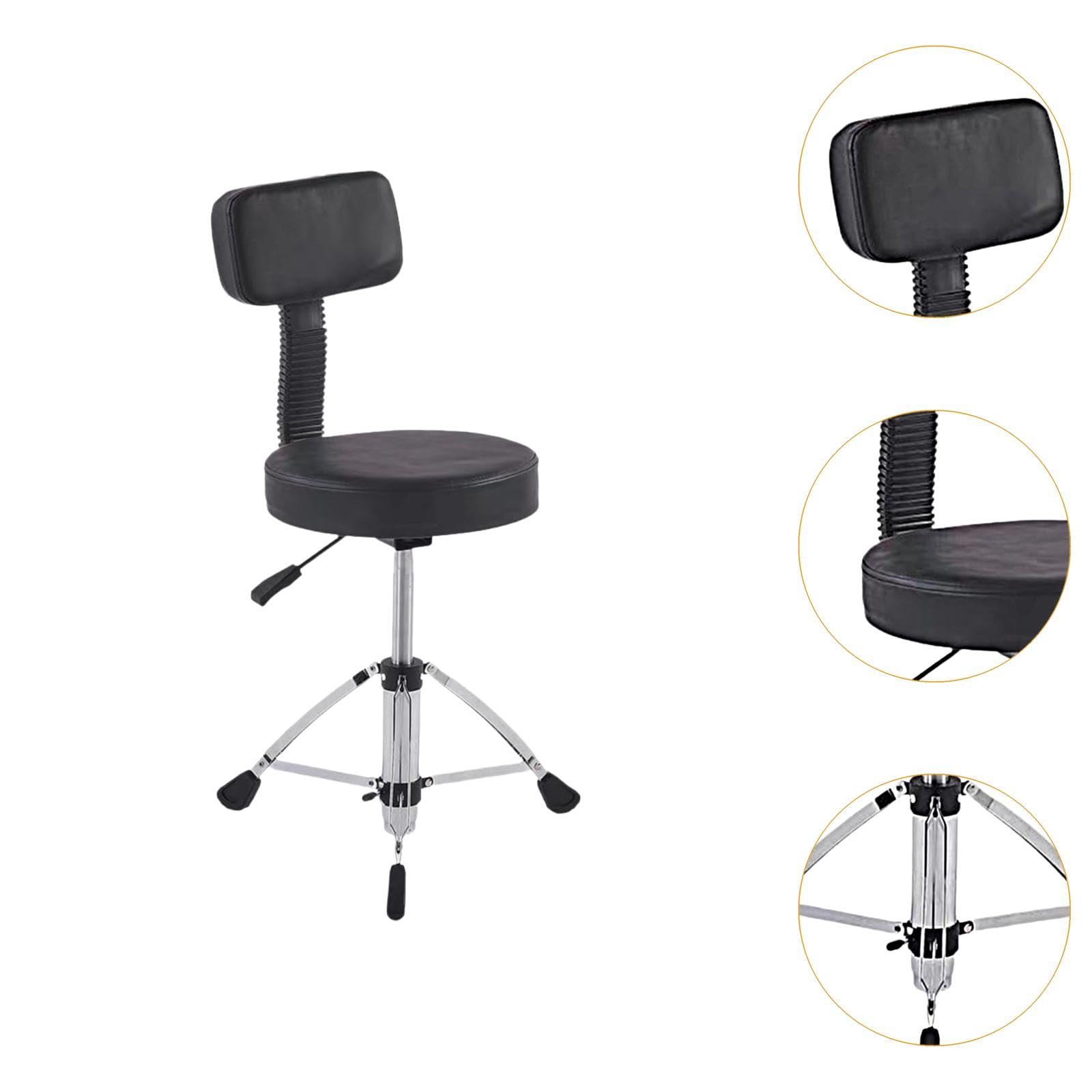 Pro Comfort Schlagzeug-Thron – Mit Memory-Schaum-Sitz, Rutschfester Basis, Höhenverstellbar (43,2-55,9 Cm), Doppelstrebige Konstruktion, Bis 113 Kg Belastbar
