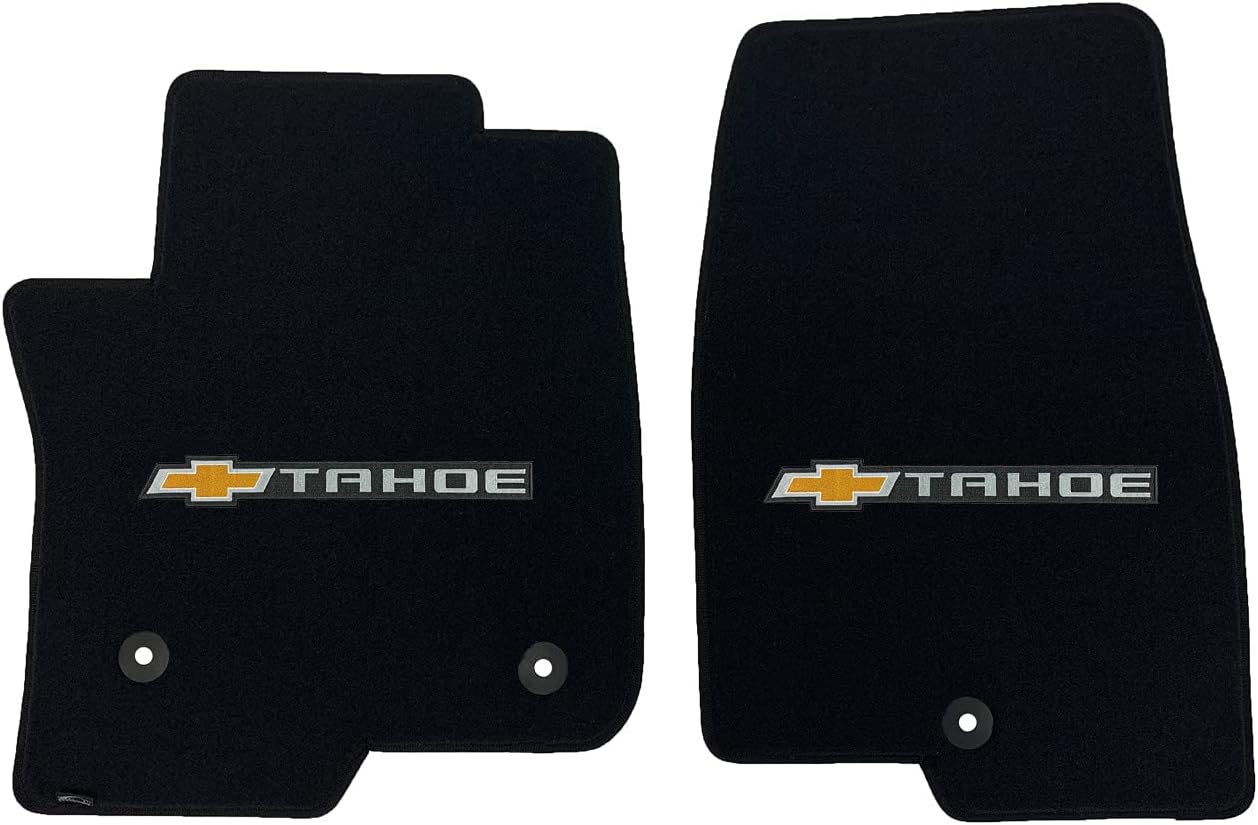 Lloyd Mats Custom-Fit Carpeted Floor Mats Premium Luxury Car Floor Liners for Chevy Tahoe 2021-On - Tahoe Logo (Charcoal, Cargo)