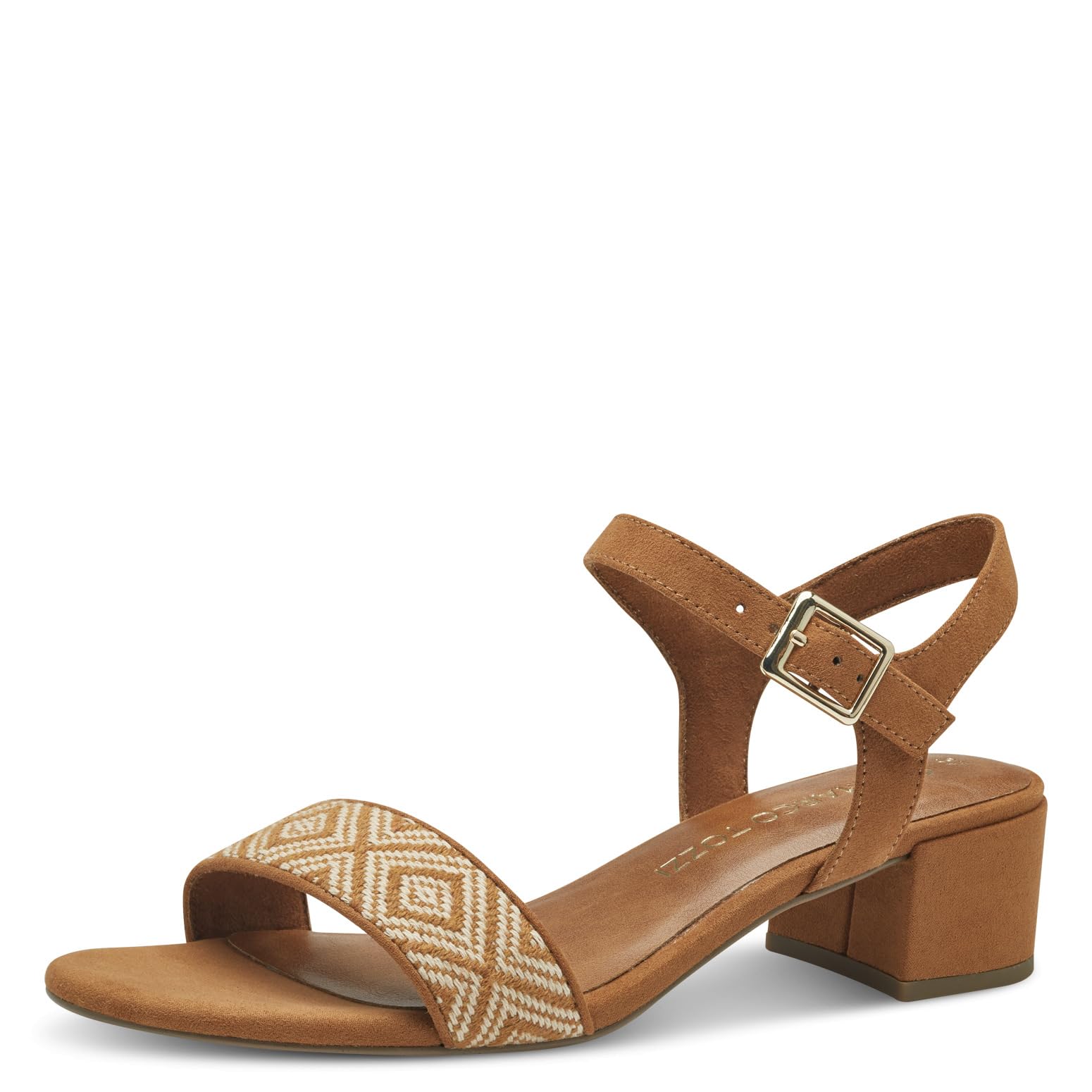 MARCO TOZZI Women's 2-28033-42 Sandal, COGNAC COMB, 6.5