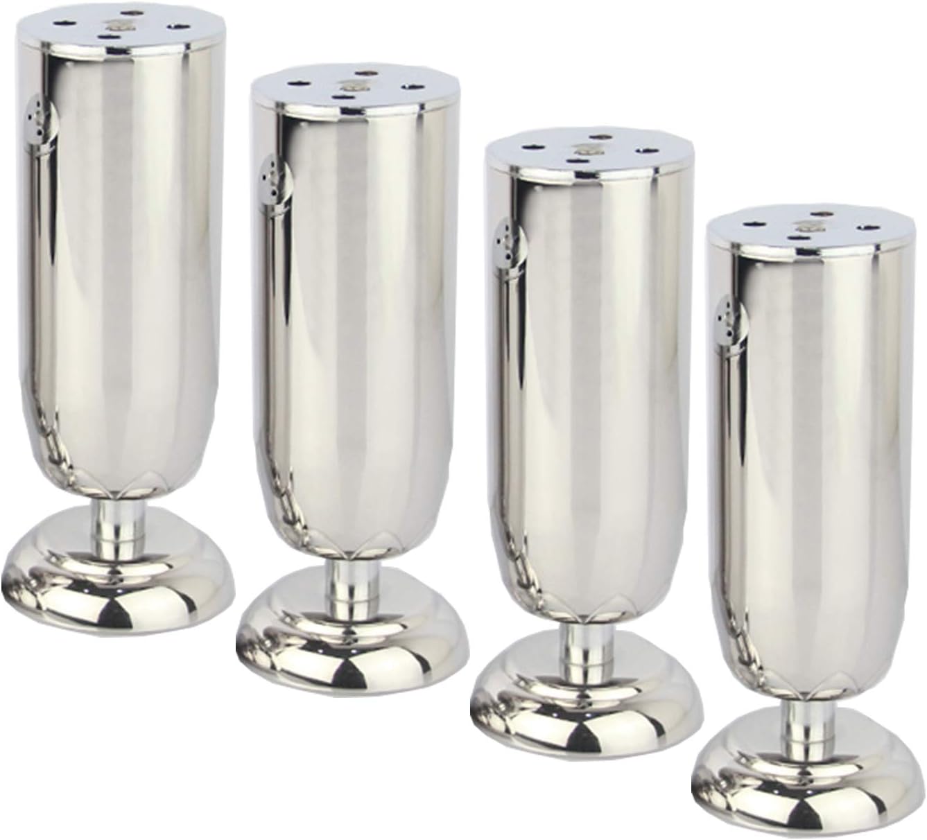 Furniture Leg Sofa Legs, 4pcs Furniture Feet Metal Furniture Legs Table Legs Stainless Steel Replacement Furniture Risers Cabinet Feet Sofa Feet Bathroom Pattern Relief Craft Furniture Hardware Acces
