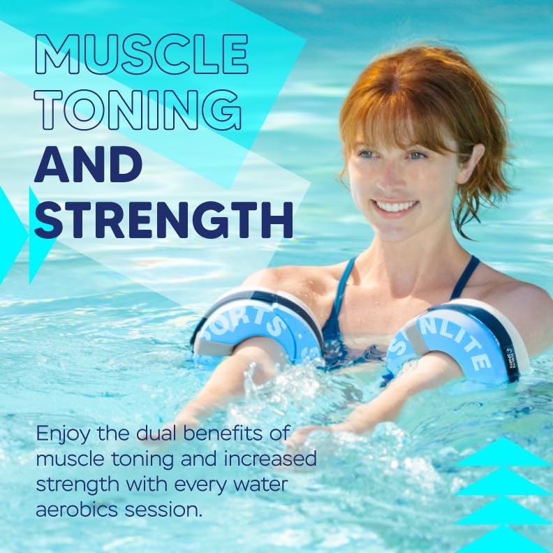 Image of Sunlite Sports Water Workout Combo Set, High Density Water Weights for Pool Exercise, Dumbell, Swim Belt, Aerobics Equipment, Aqua Jogger Belt, Pool Fitness, Aqua Therapy & Exercise