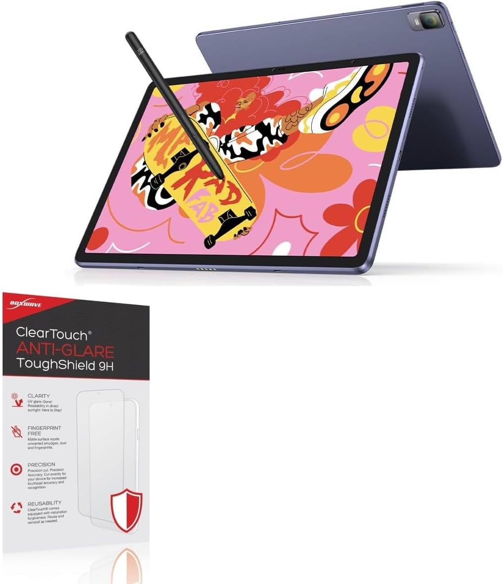 BoxWave Screen Protector Compatible with XP-Pen Magic Drawing Pad (12.2 in) - ClearTouch Anti-Glare ToughShield 9H (2-Pack), Anti-Glare 9H Tough Flexible Film Screen Protector