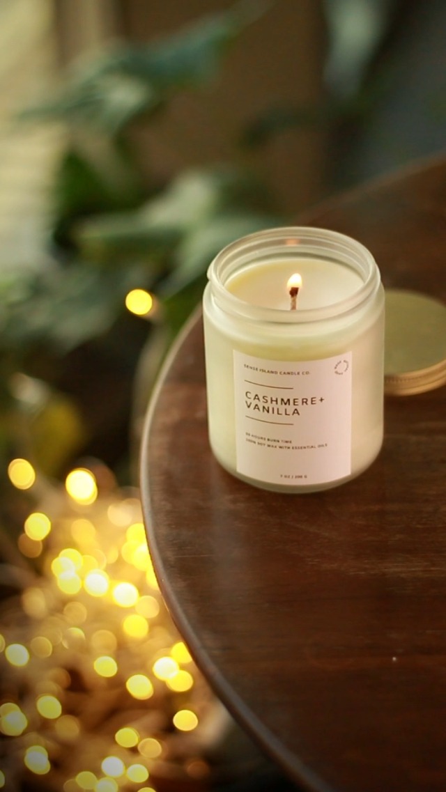 Amazon.com: SENSE ISLAND Cashmere Vanilla Scented Candle for Home