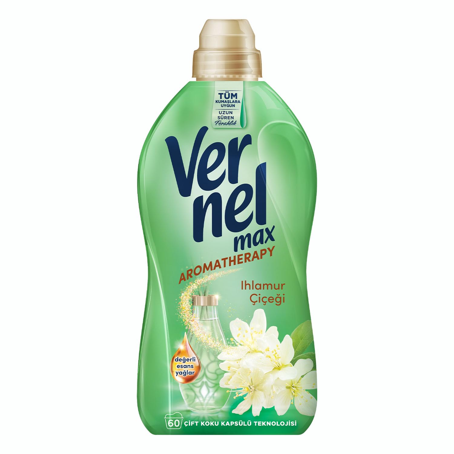 Vernel Max Ihlamur Çiçeği Kokulu 60 Yıkama Konsantre Çamaşır Yumuşatıcısı (1 x 1440 mL)