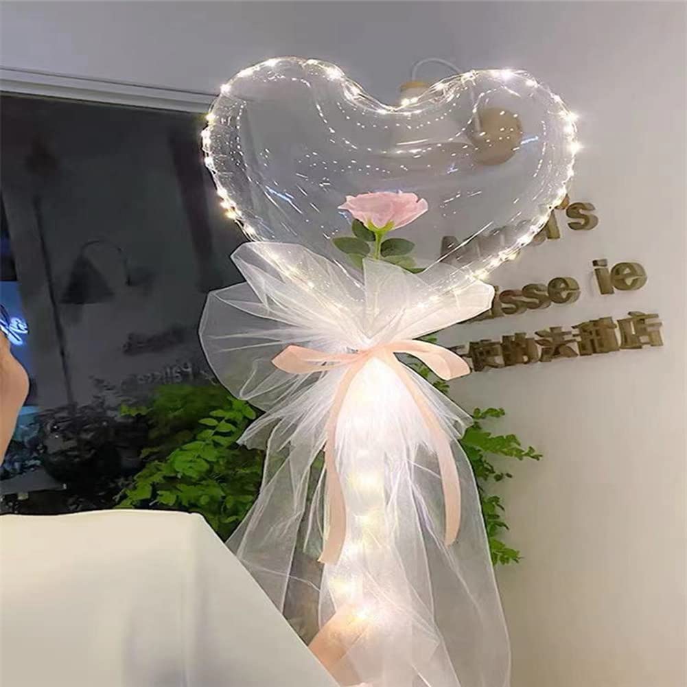 Amazon｜Wakaka LEDルミナスバルーン ローズブーケ フラワー