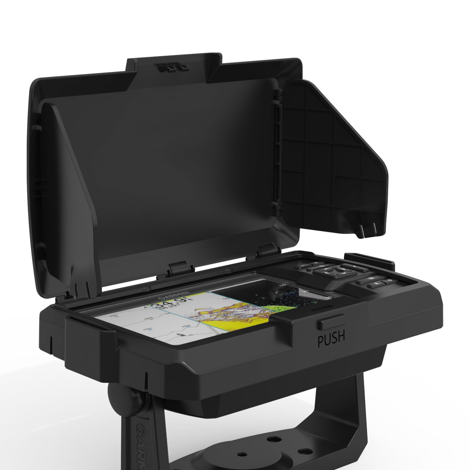 Pare-soleil pour Garmin Striker Vivid 5cv Fish Finder | Pliable, plastique, noir