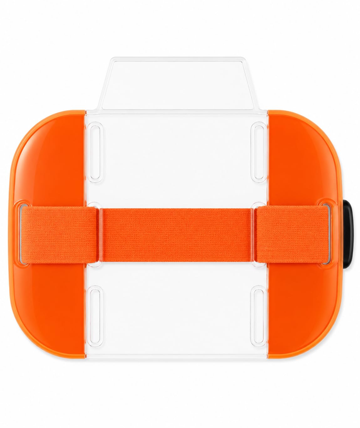 Reflective Security SIA/ID Badge Holder, Adjustable, for ID Cards (5, Orange)