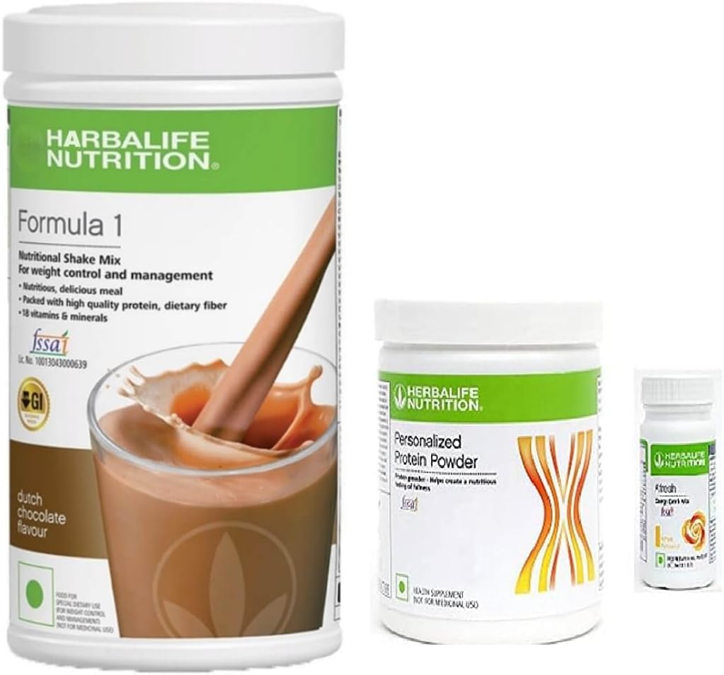 Herbalife Nutrition Formula 1 Chocolate with Personalized Protein Powder 200 g and Afresh Cinnamon