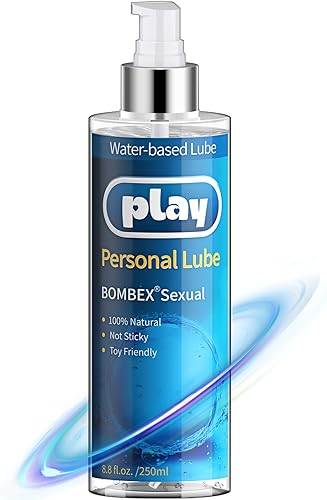 BOMBEX Lubricante a base de agua Lubricante personal, lubricante natural para mujeres, hombres, parejas, sin químicos, suave como la seda, no