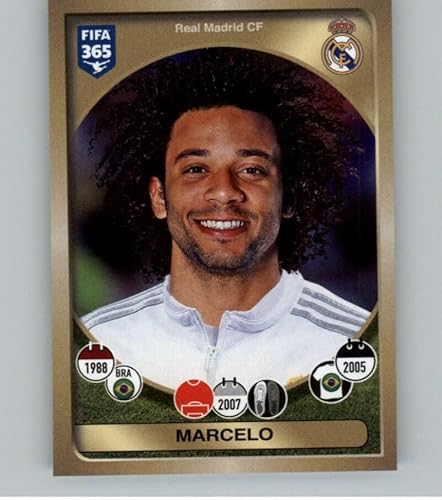 2016-17 Panini FIFA 365 Stickers #81 Marcelo Real Madrid CF Official Soccer Album Sticker in Raw (NM or Better) Condition