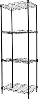 REGILLER 4-Tier Wire Shelving Unit Metal Storage Rack Adjustable Organizer Perfect for Pantry Laundry Bathroom Kitchen Clo...