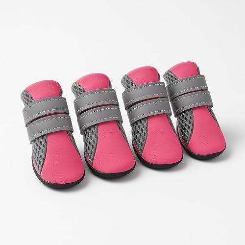 Generic 4-in-1 Pet Shoes for Small Dogs - Size M, Pink