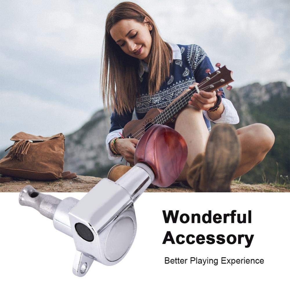 Mechanik ukulele, 2R 2 l głowice maszynowe struny gitarowe kołki do strojenia głowicy, tunery, klucz do strojenia ukulele, akcesoria do instrumentów muzycznych