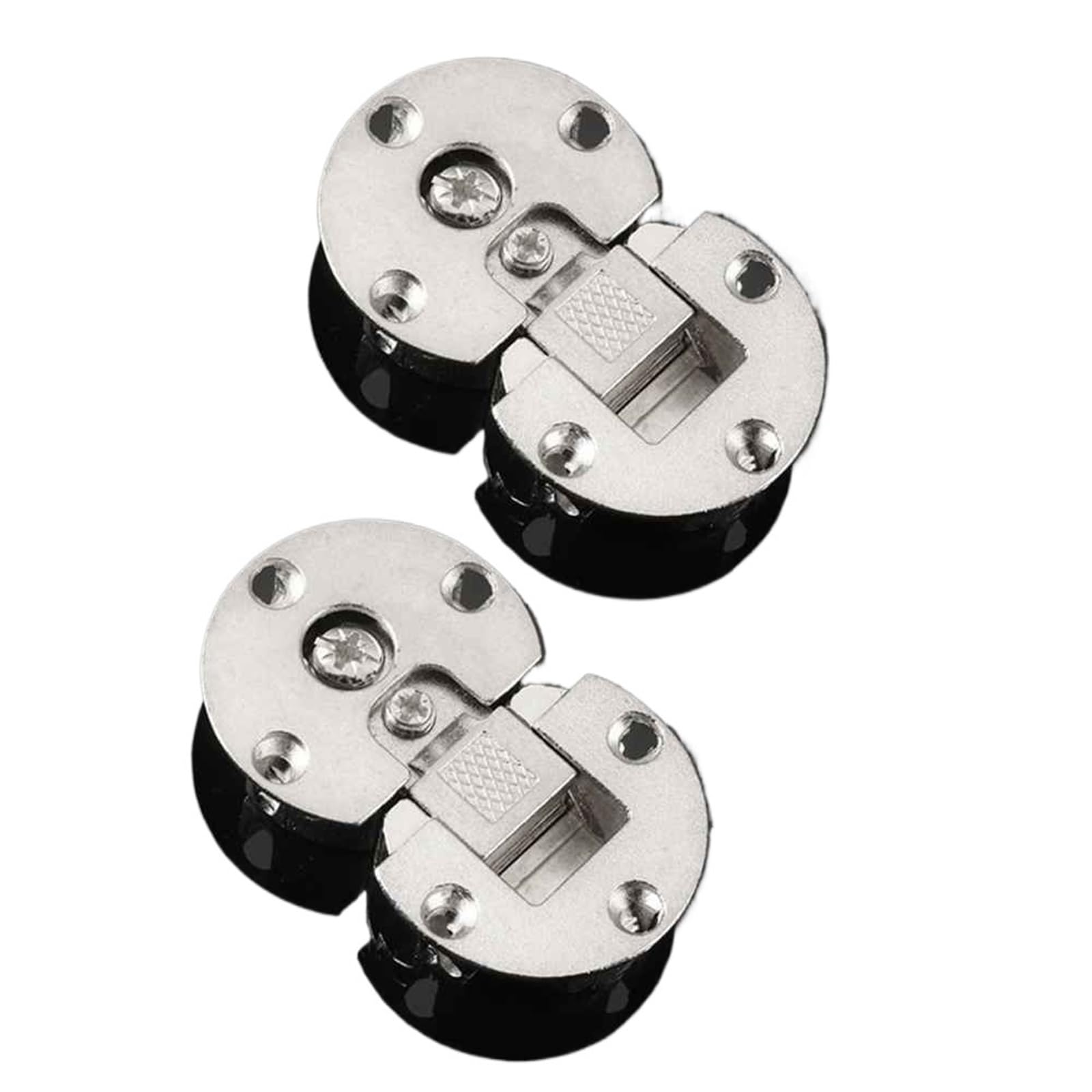 2Pcs Hidden Hinge Folding Hinges 90 Degrees Cabinet Door Zinc Alloy(Style 1)
