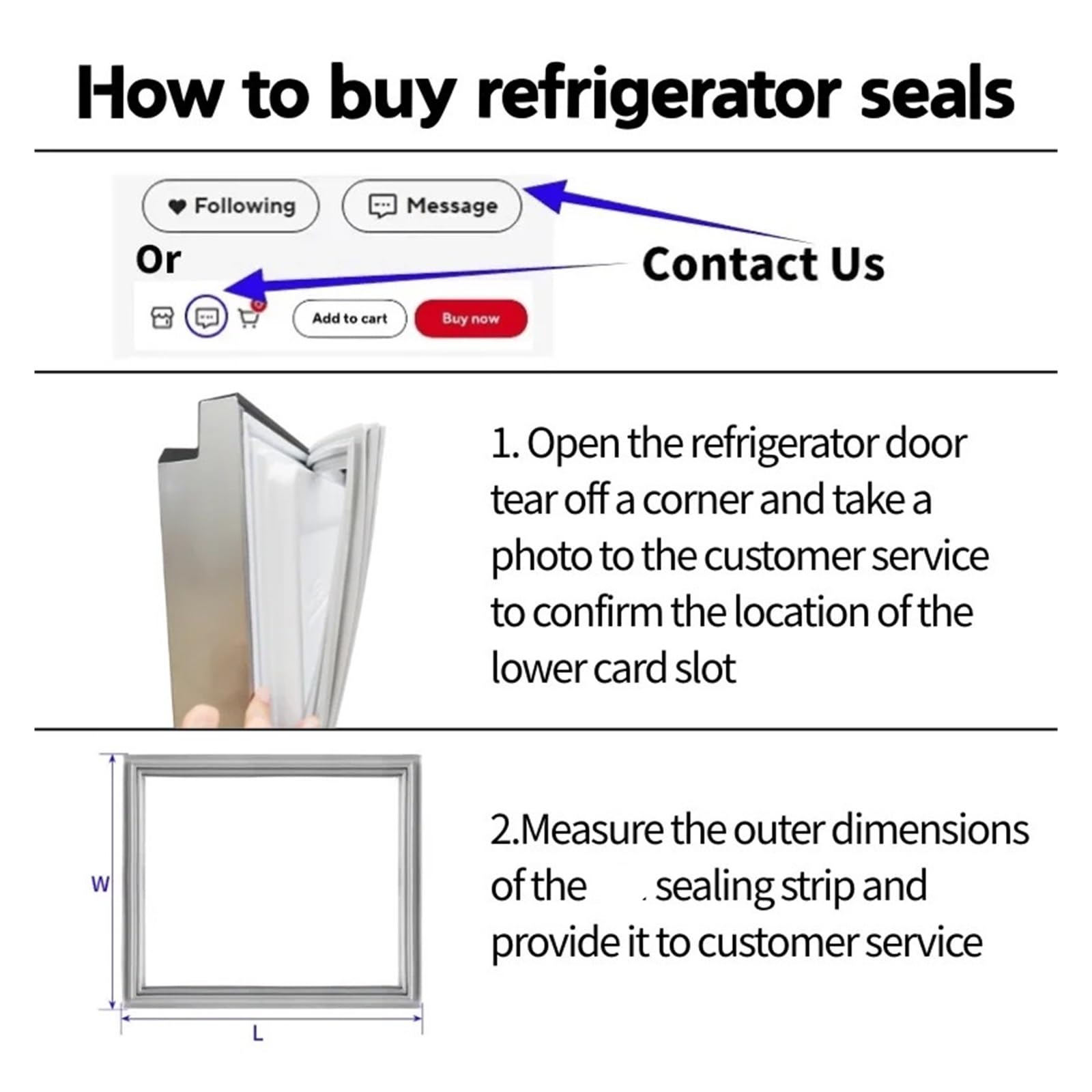 Tira de sellado magnética universal for refrigerador y congelador de 2 m