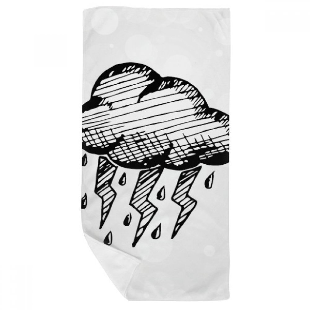 Gant de toilette doux et absorbant foudre nuageux multicolore 35x70