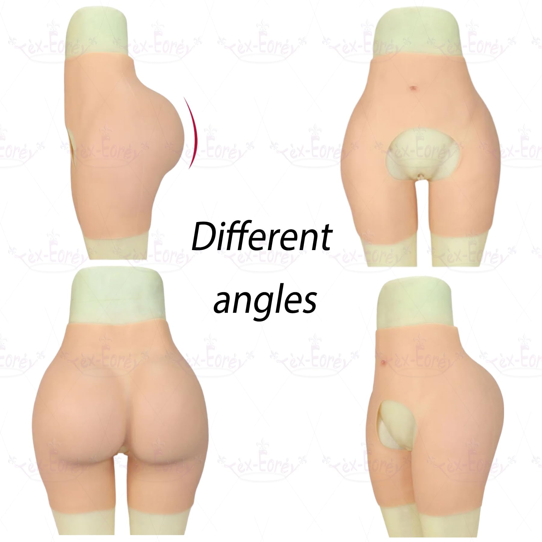 Otwarte Krocze Silikonowe Sztuczne Spodnie Pośladkowe Hip Enhancer Body Shaper Bielizna dla Crossdresserów