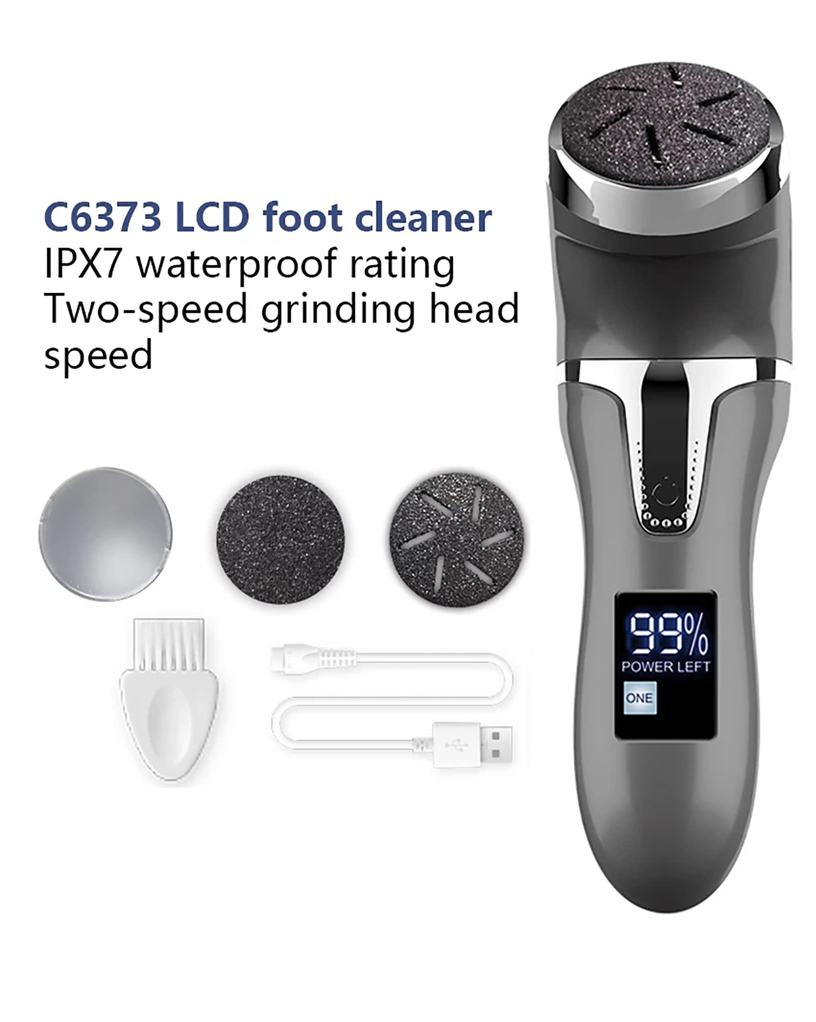 Kit de removedor de Callos de pie eléctrico Lima de pie Duro Amoladora de pie de vacío Herramientas Profesionales de pedicura con 3 Rodillos y 2 velocidades