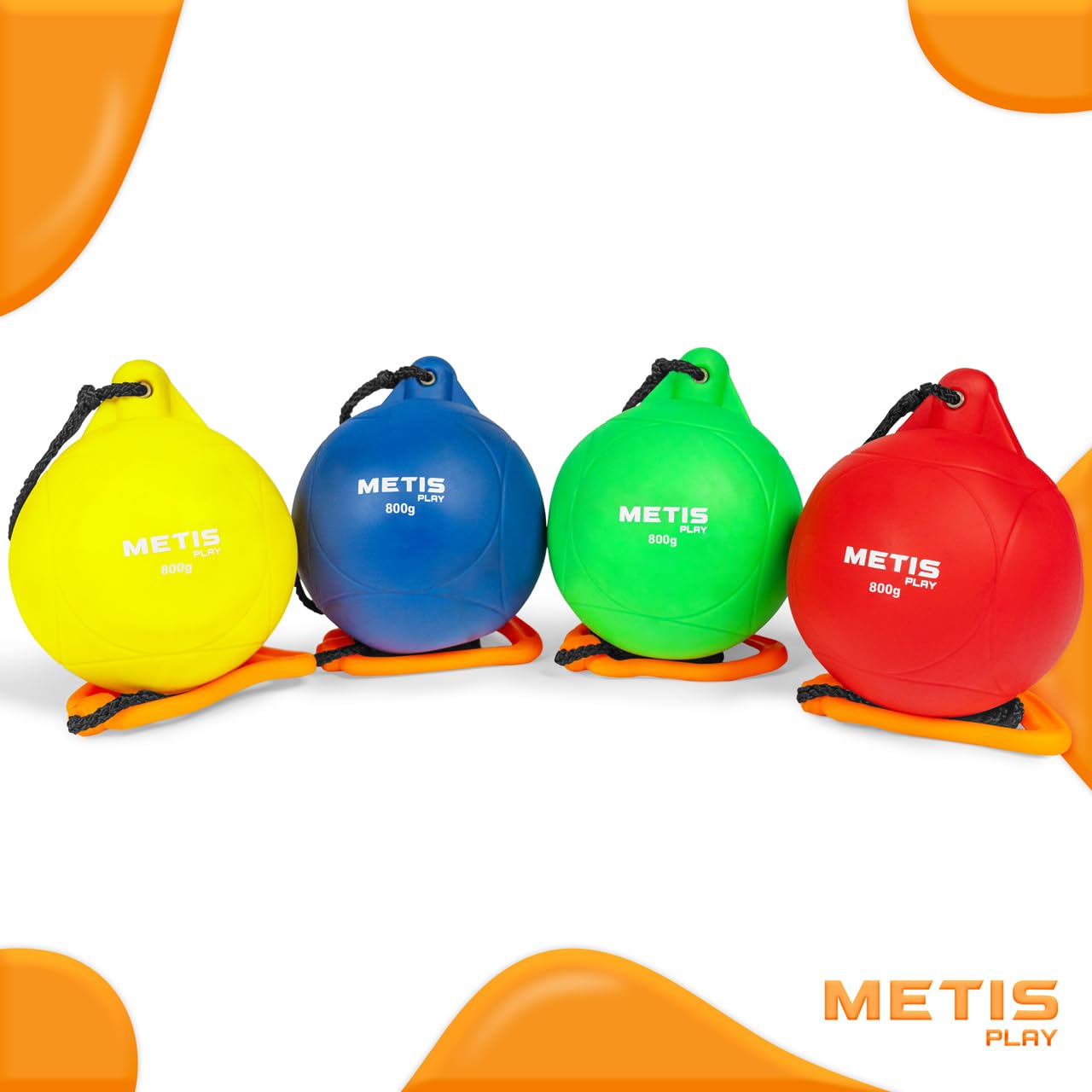 FORZA METIS Marteaux en PVC Junior Pack de 4 | Poids 400-800 g | 4 Couleurs