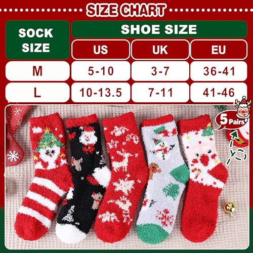 Image of ProEtrade Fuzzy Socks for Women Teen Girls Fluffy Christmas Cozy Slipper Cabin Soft Winter Warm Fleece Socks