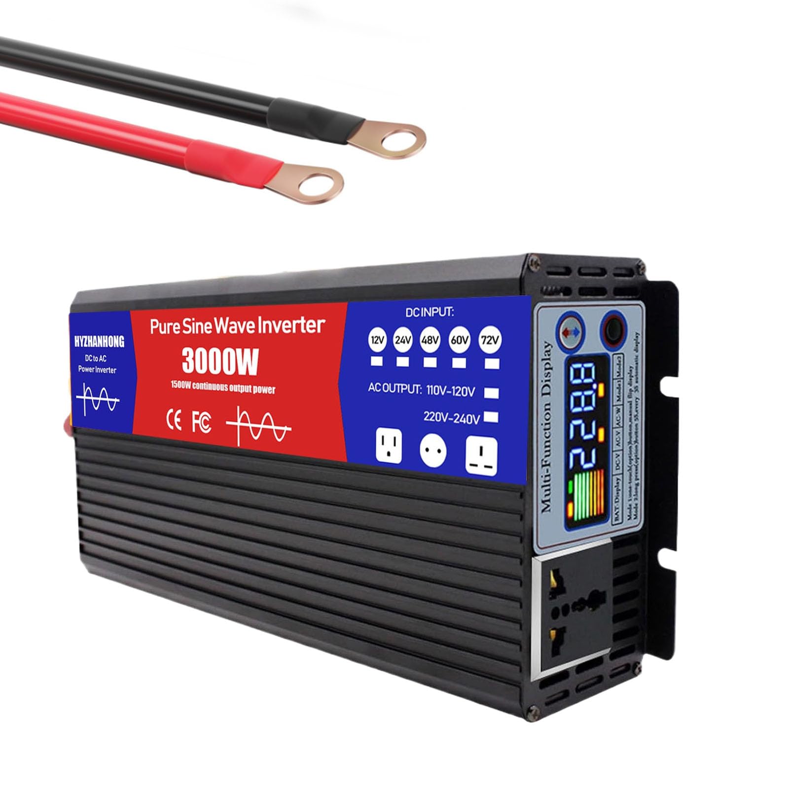 3000W 12V 24V 48V 60V 72V Samochodowy Inwerter Wielofunkcyjny