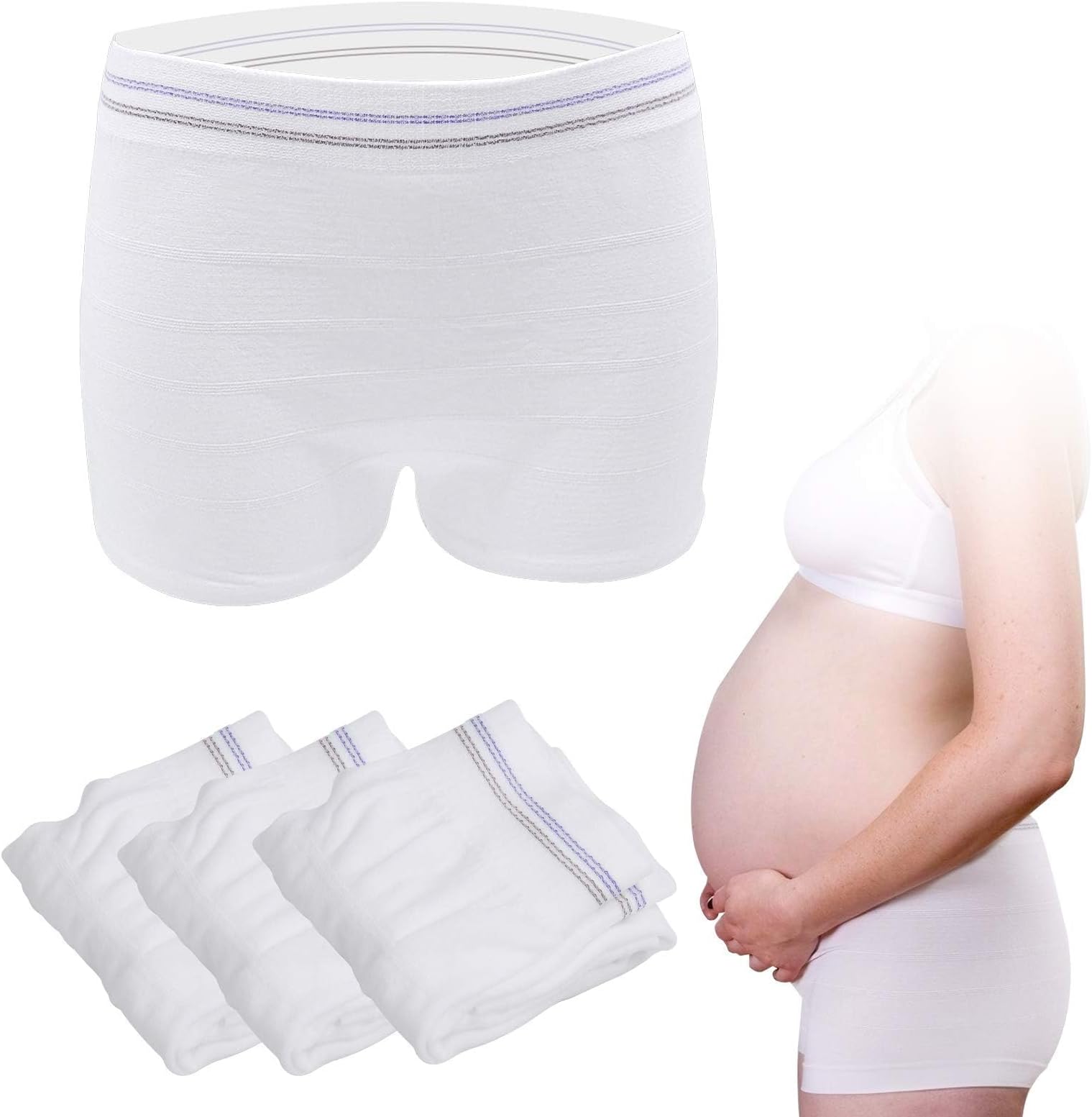 Maternity Knickers Disposable Postpartum Underwear Breathable & Stretchable Maternity Pants for C-Section Recovery/Incontinence/Travel