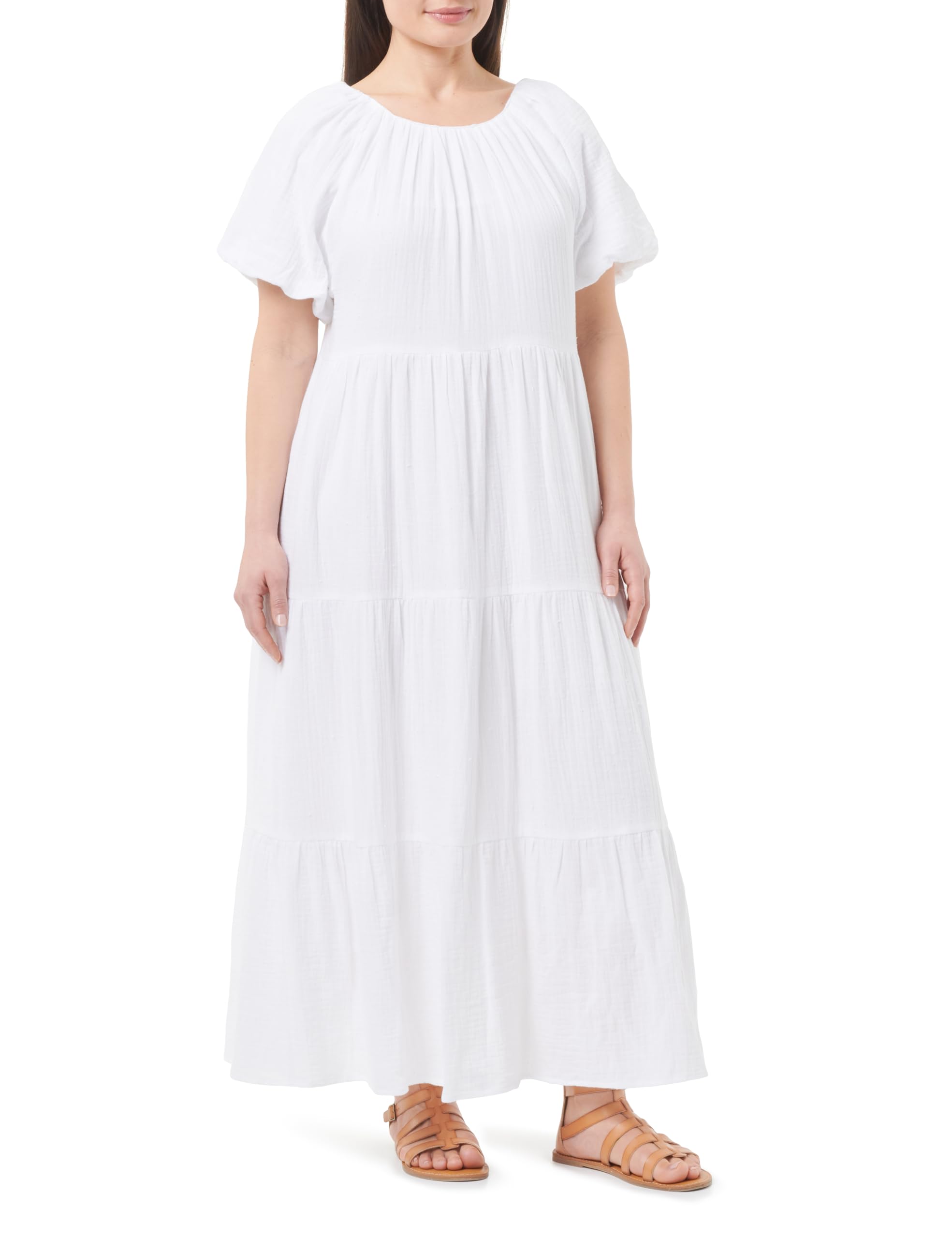 DreiMaster Vintage Damska sukienka maxi 37227429, biała, L, biały, L