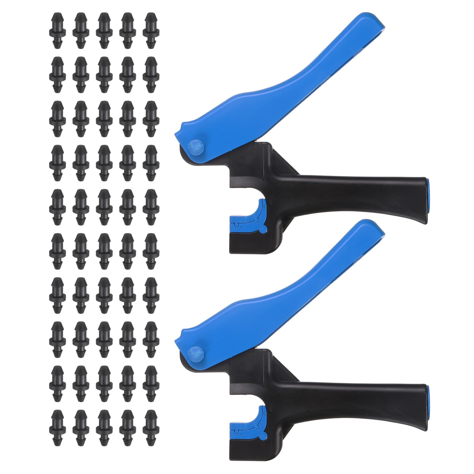HARFINGTON 52 perforadores de tubo de riego por goteo de 4 mm con montaje más fácil de 1/4 de pulgada, herramientas de inserción de tubo de goteo para colocar tuberías de goteo de ramas