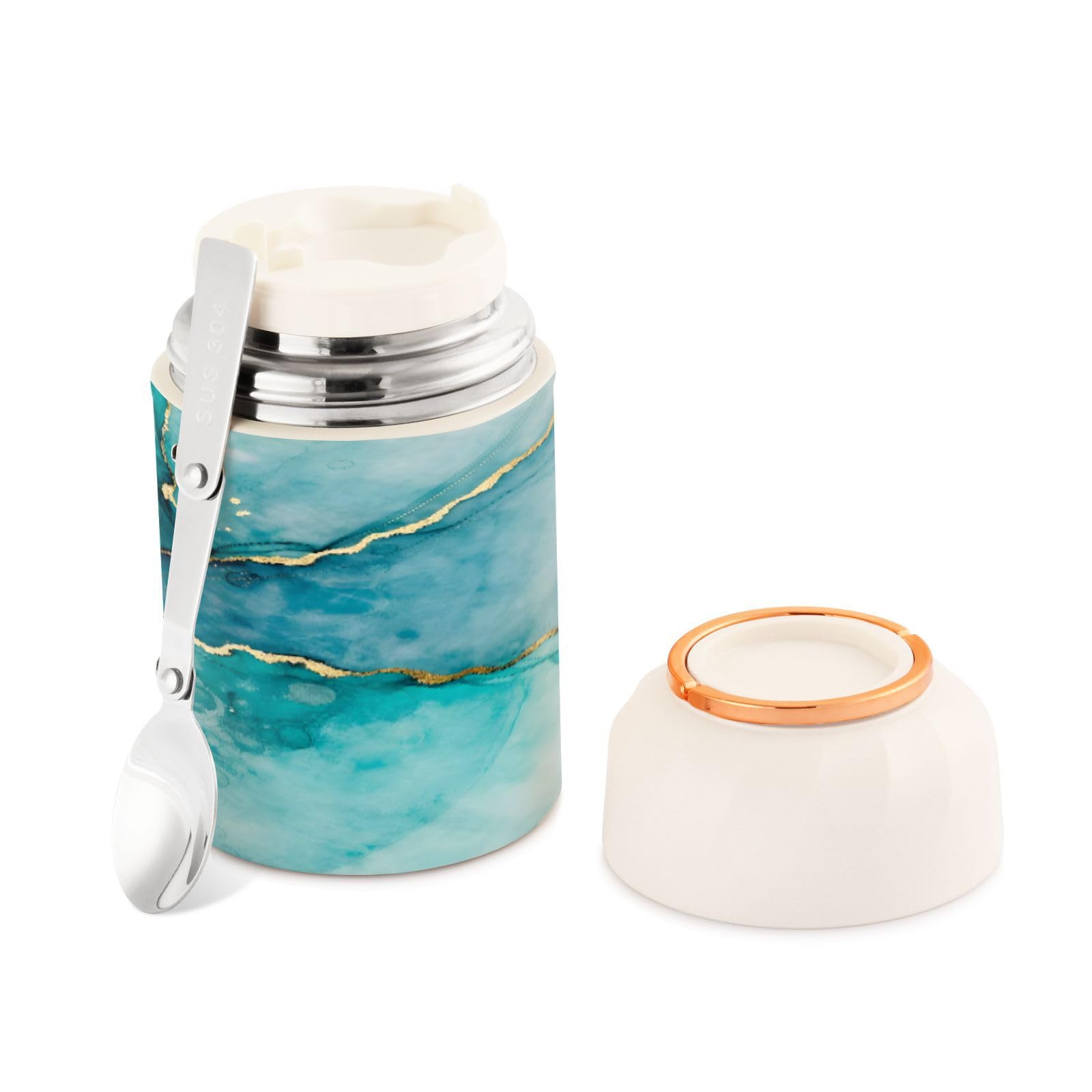 Tarro térmico para almuerzo de 500 ml, ideal para comer sano en el trabajo