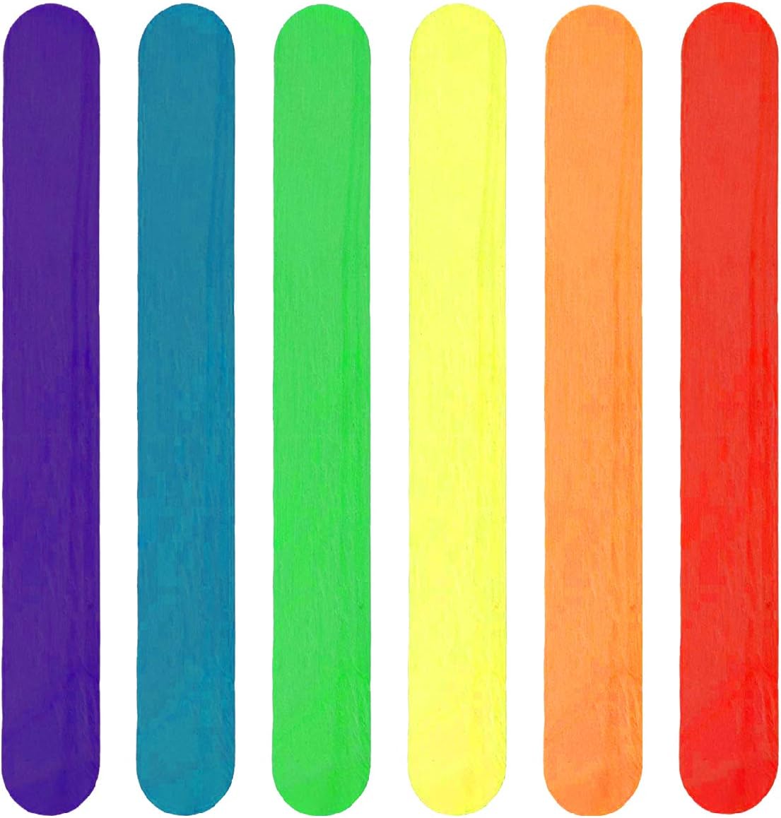Amazon.com: BEADNOVA Colorful Popsicle Sticks Color Popsicle Sticks ...