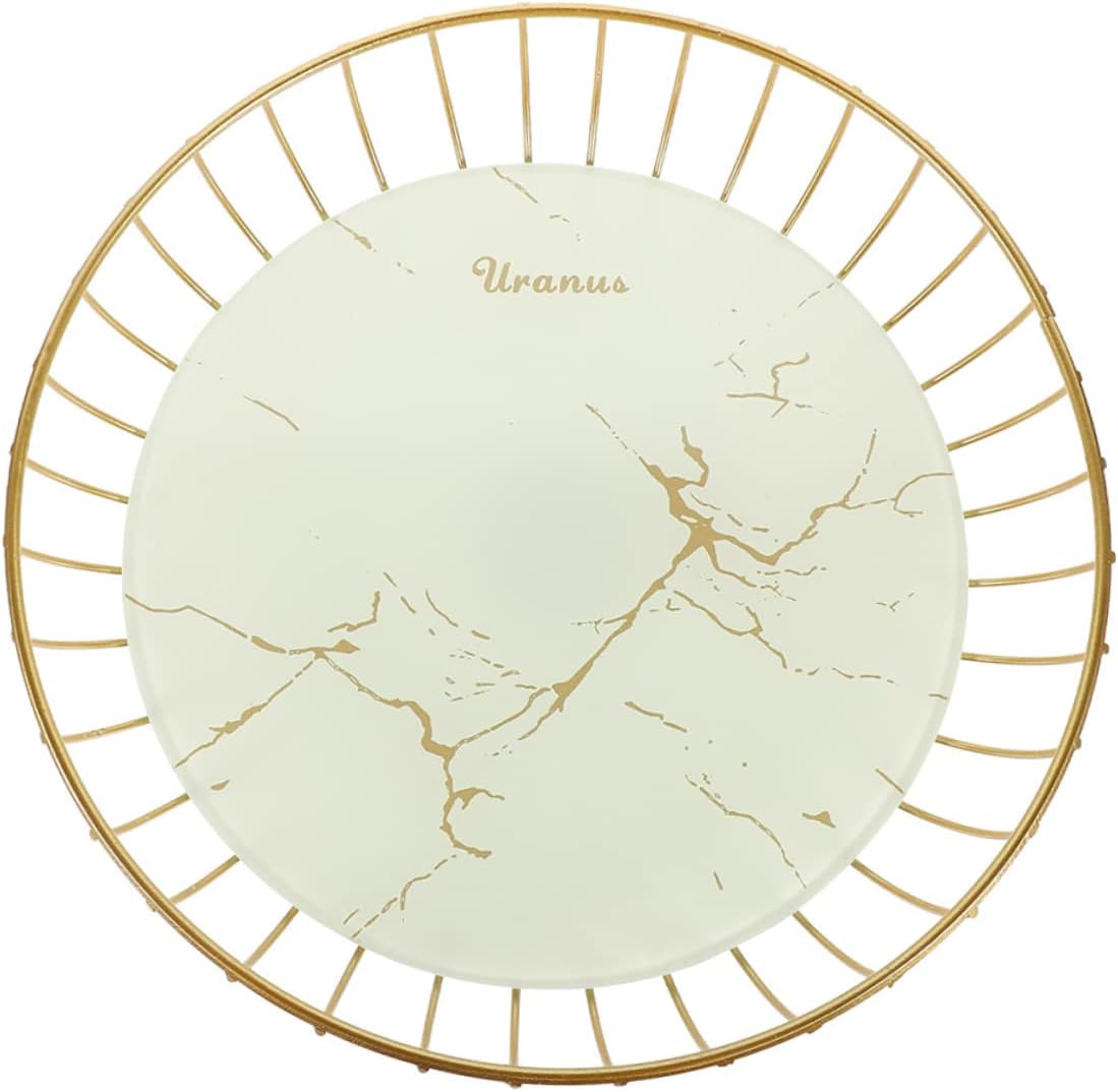 Garneck Elegant Pedestal Fruit Bowl 12-inch Iron Fruit Basket for Home Decor Stylish Wire Design for Snacks and Vegetables for Kitchen and Living Room