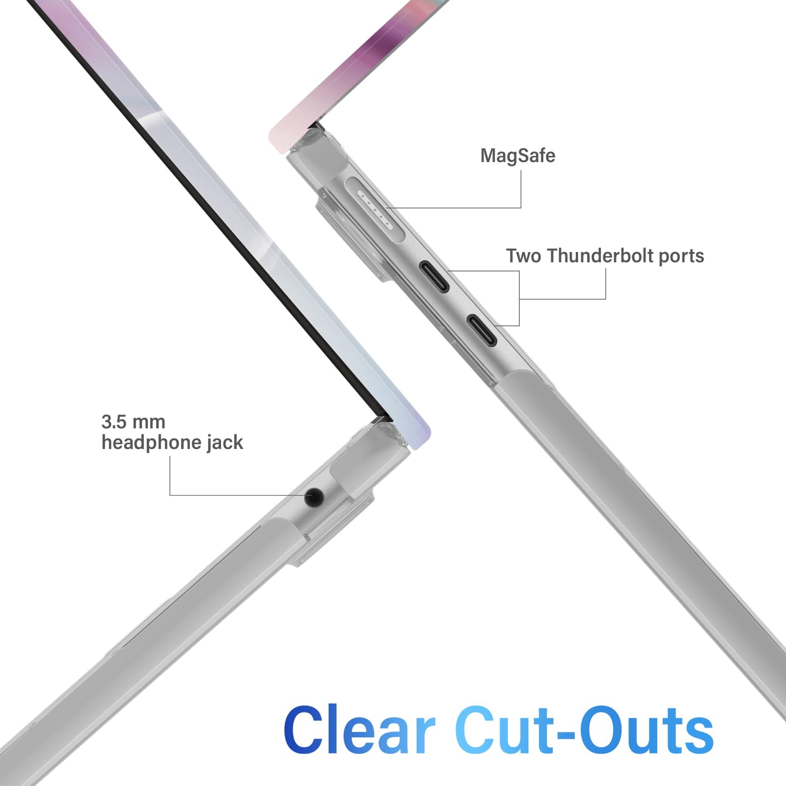 IBENZER Compatible con MacBook Air de 13 pulgadas 2025, 2024, 2023, 2022, M4, A3240, M3, A3113, M2, A2681, funda rígida y cubierta de teclado, película de pantalla y tipo C para Mac Air 13.6, burbuja